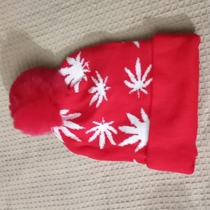 Winter 420 cap with fluffy ball on top